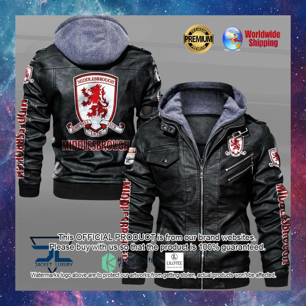 middlesbrough f c leather jacket 1 389