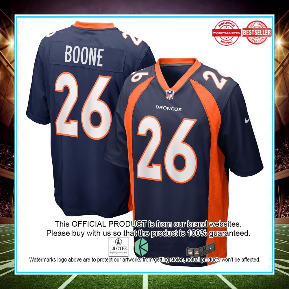 mike boone denver broncos nike home game player navy football jersey 1 400