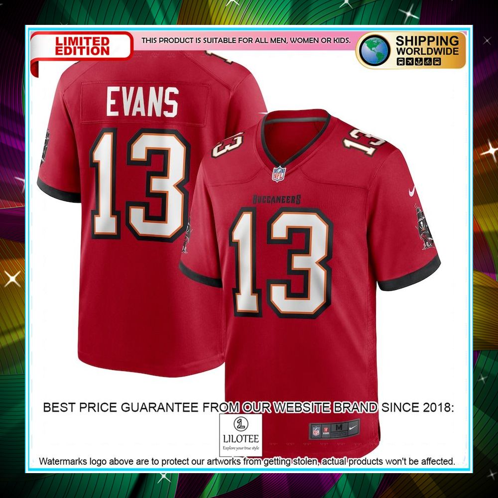 mike evans tampa bay buccaneers red football jersey 1 496