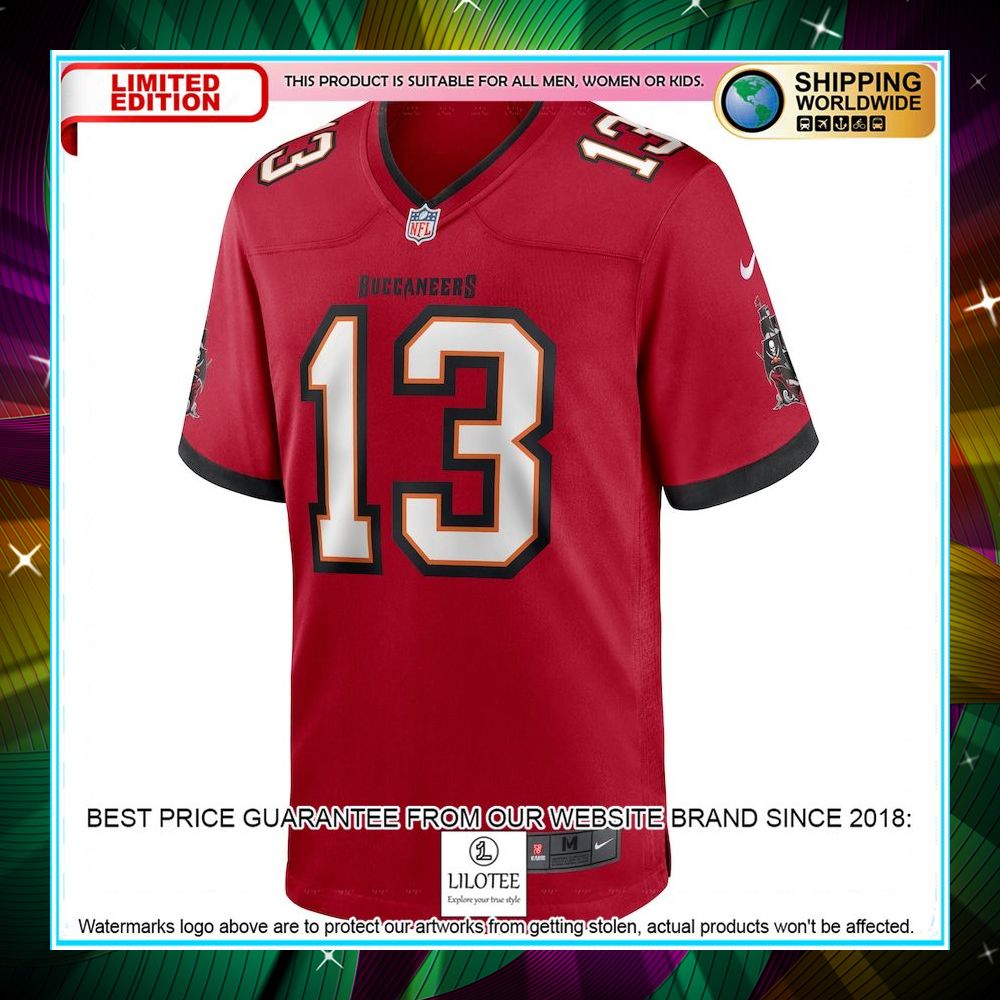 mike evans tampa bay buccaneers red football jersey 2 157