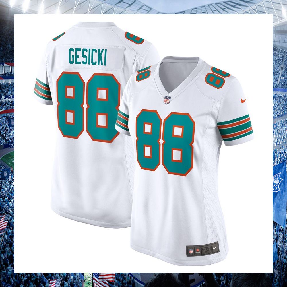 mike gesicki miami dolphins nike womens alternate white football jersey 1 771
