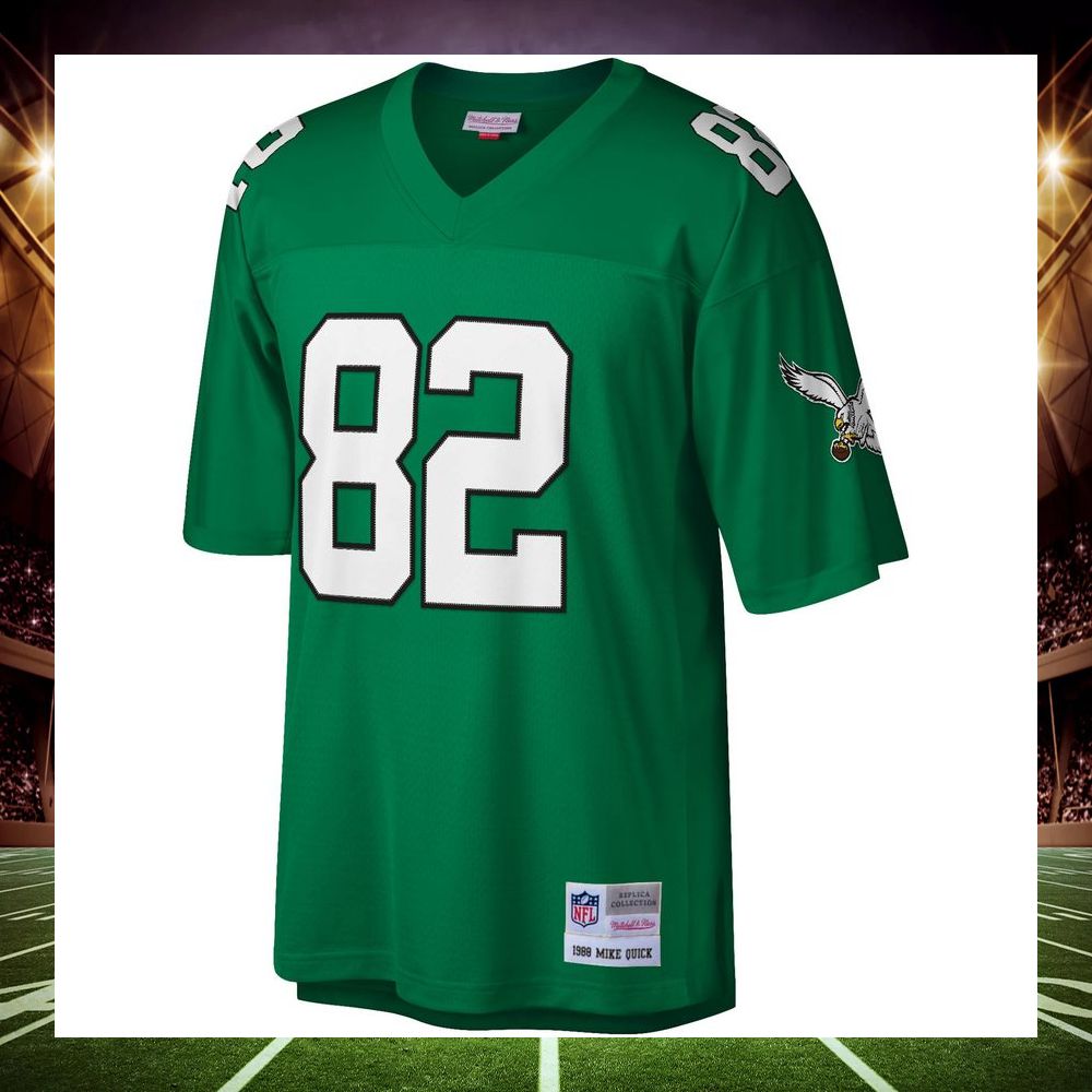 mike quick philadelphia eagles mitchell ness legacy replica kelly green football jersey 2 320