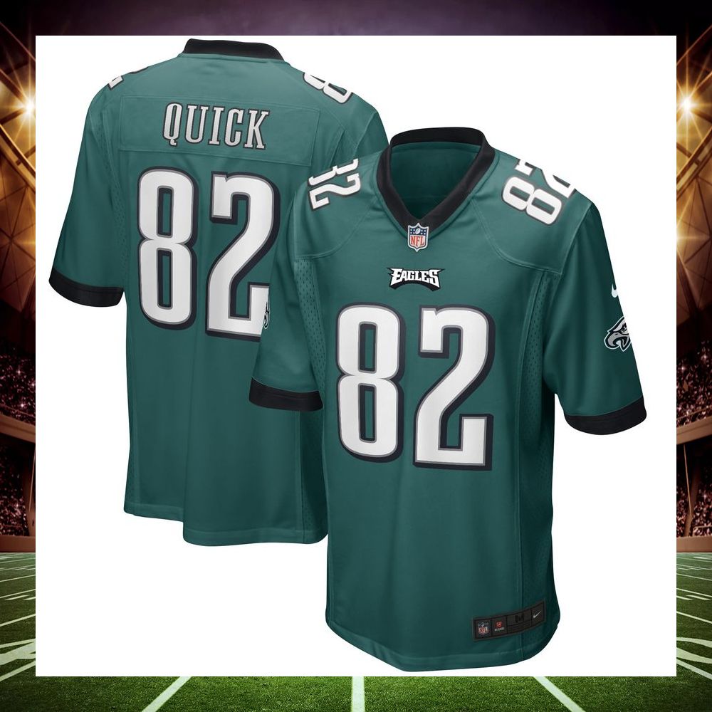 mike quick philadelphia eagles retired midnight green football jersey 1 506