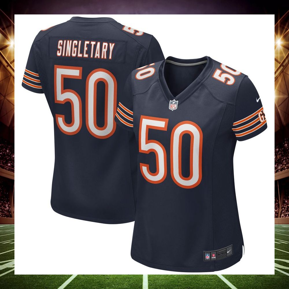 mike singletary chicago bears football retired navy football jersey 4 367