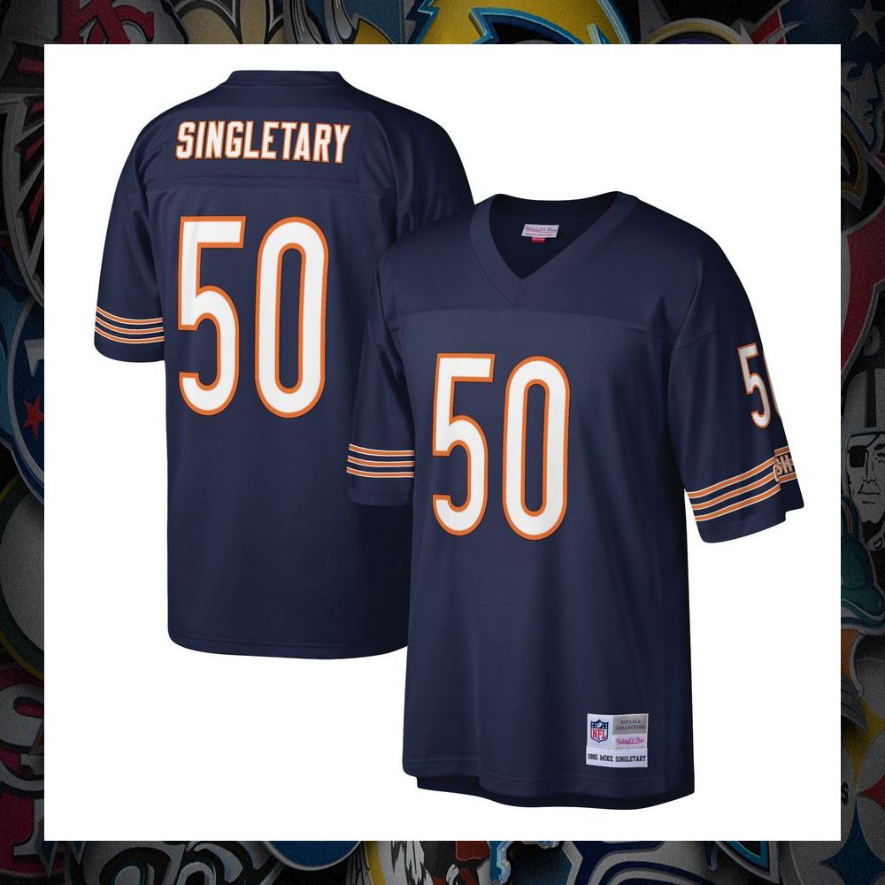 mike singletary chicago bears mitchell ness legacy replica navy football jersey 1 895