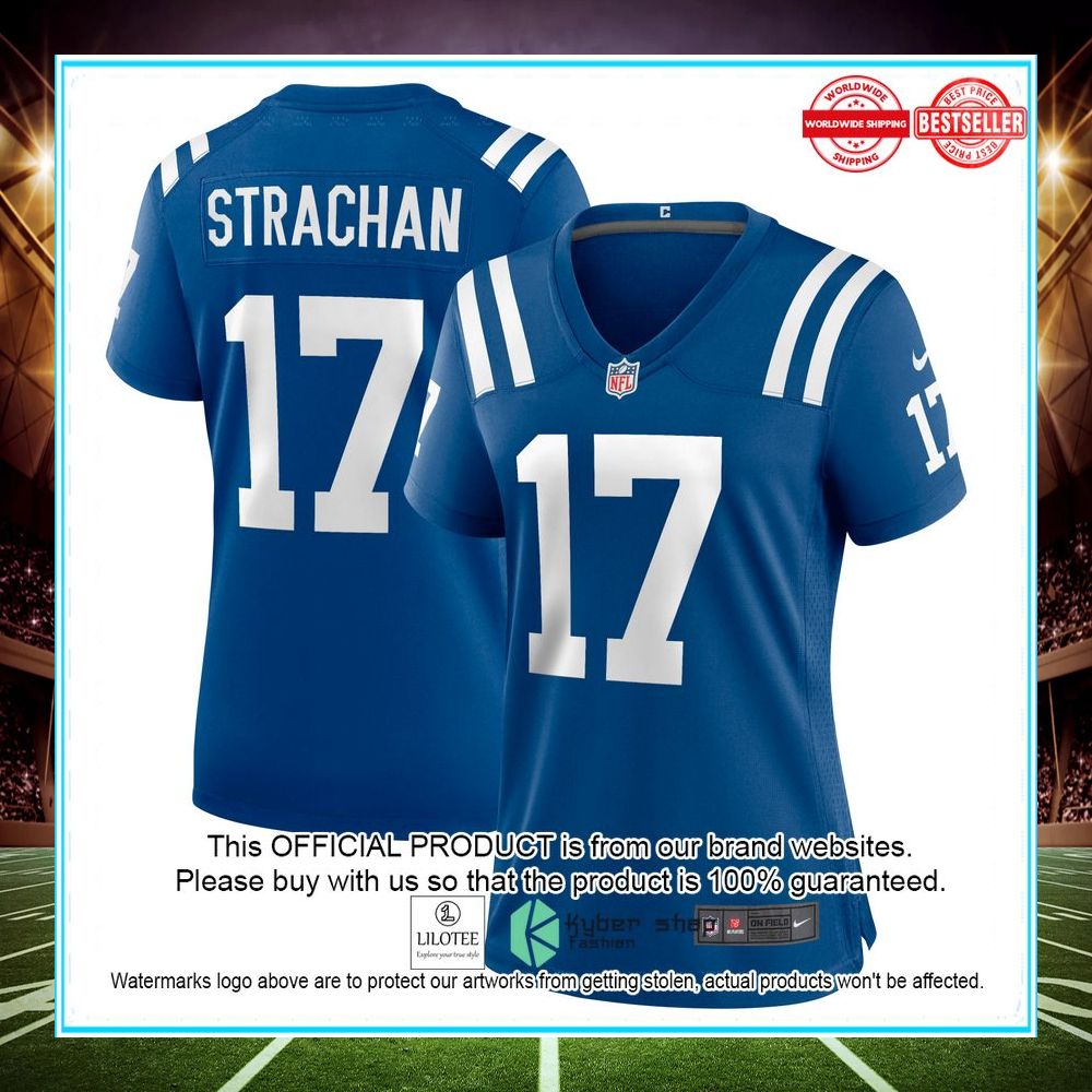 mike strachan indianapolis colts royal football jersey 1 736
