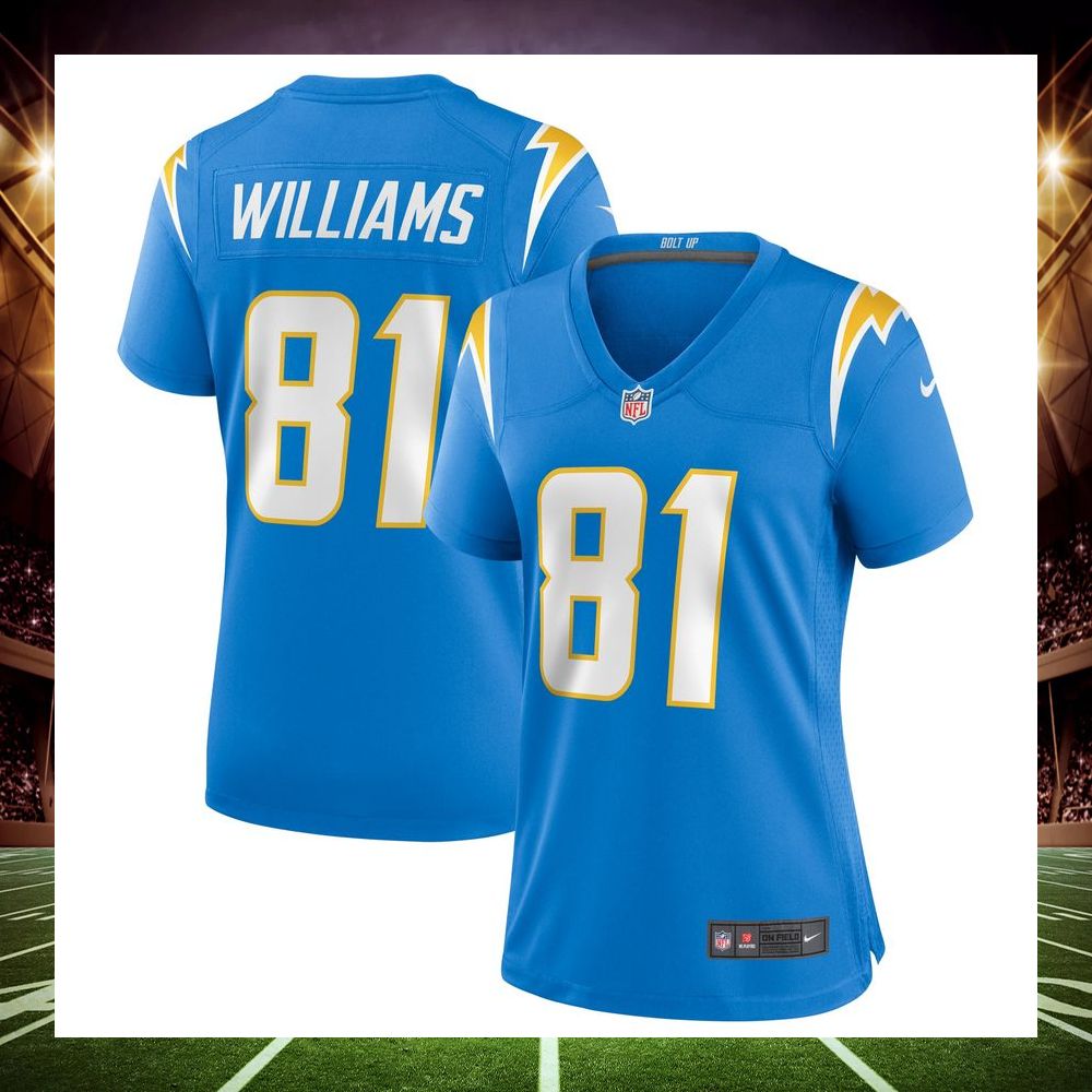 mike williams los angeles chargers powder blue football jersey 1 375