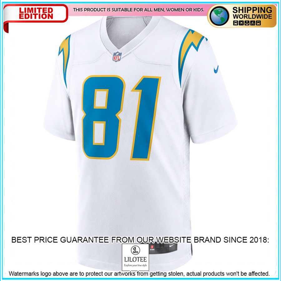 mike williams los angeles chargers white football jersey 2 616