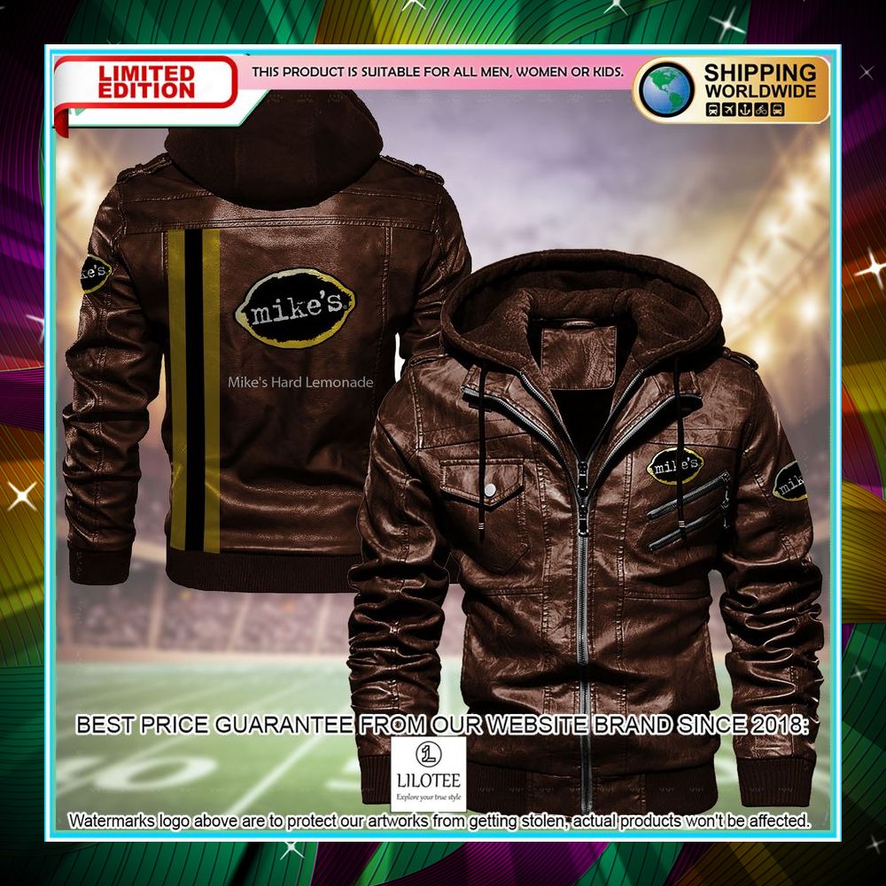 mikes hard lemonade leather jacket fleece jacket 1 732