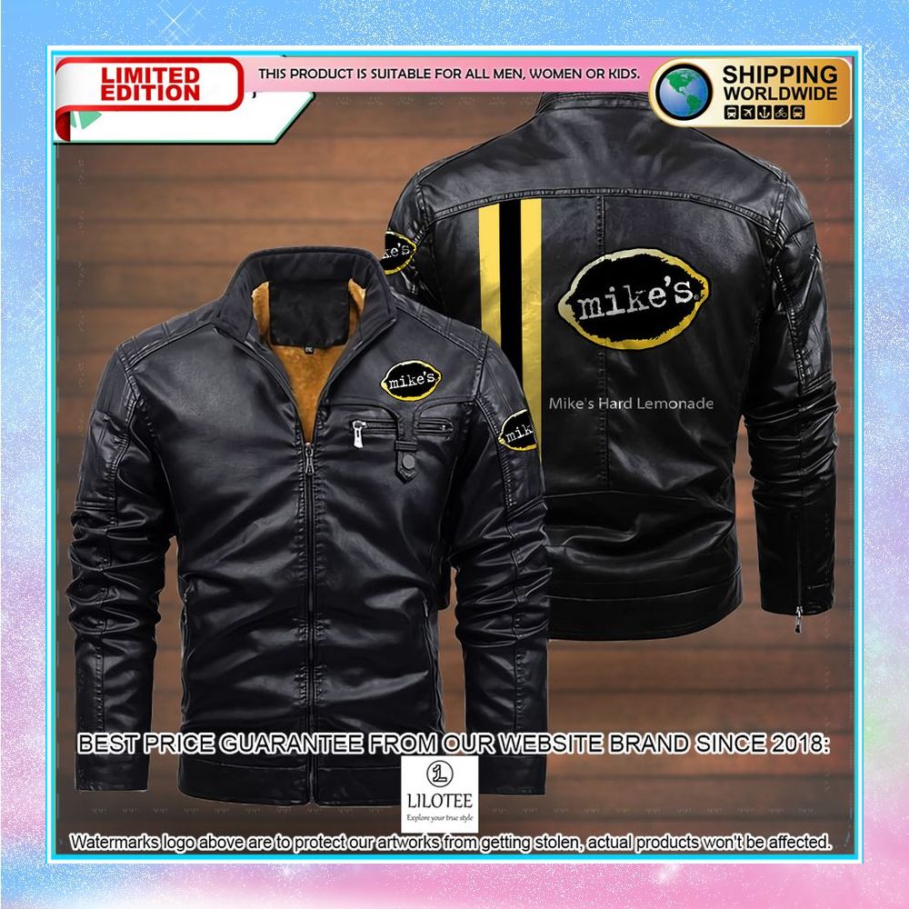 mikes hard lemonade leather jacket fleece jacket 4 578