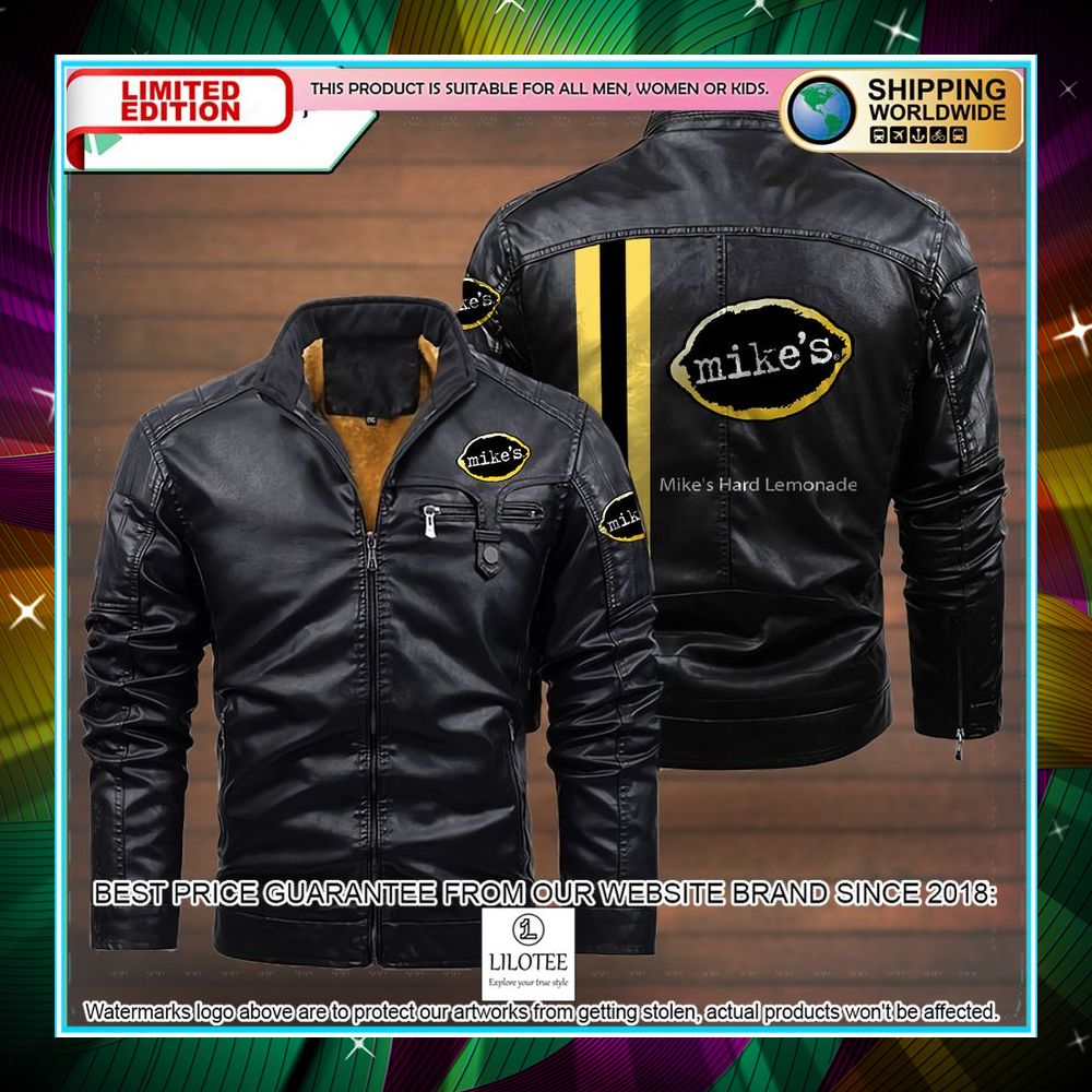 mikes hard lemonade leather jacket fleece jacket 4 948
