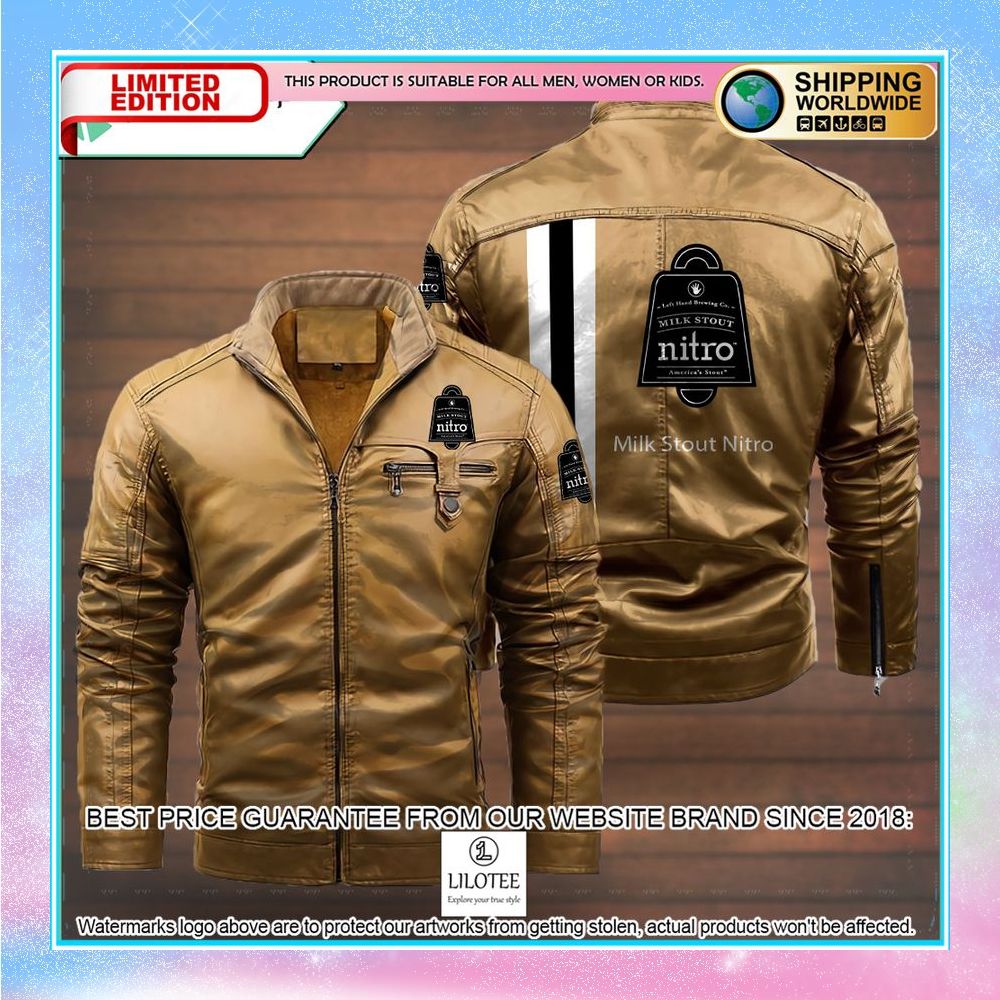 milk stout nitro leather jacket fleece jacket 4 593