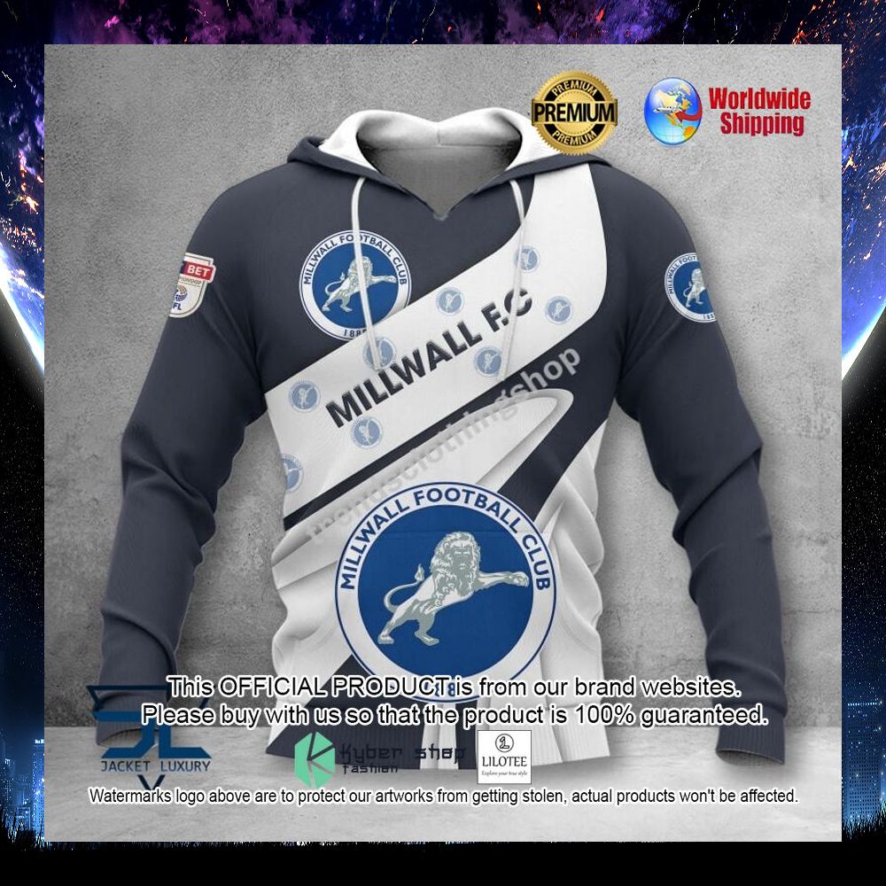 millwall football club 3d hoodie shirt 1 334