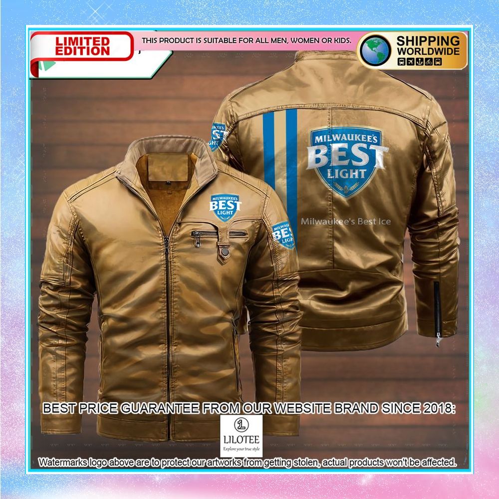milwaukees best ice leather jacket fleece jacket 3 827