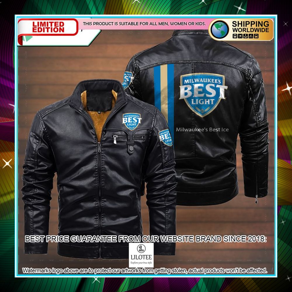 milwaukees best ice leather jacket fleece jacket 4 835