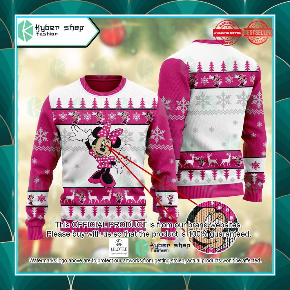 minnie mouse disneys mickey mouse ugly sweater 1 18