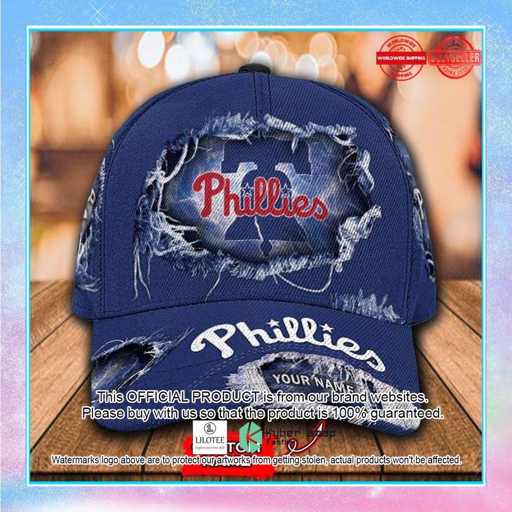 mlb philadelphia phillies cap custom name cap 1 163
