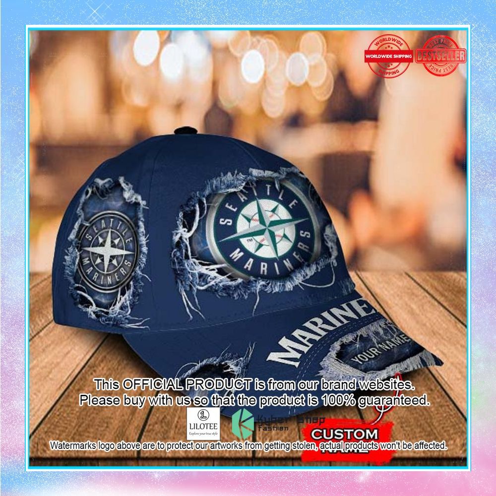 mlb seattle mariners cap custom name cap 2 559