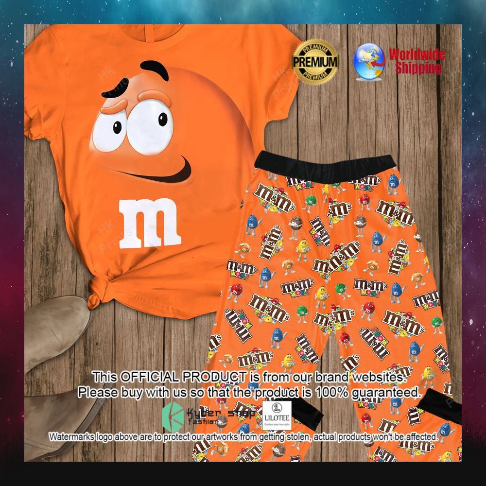 mm chocolate orange short sleeve pajamas set 1 378