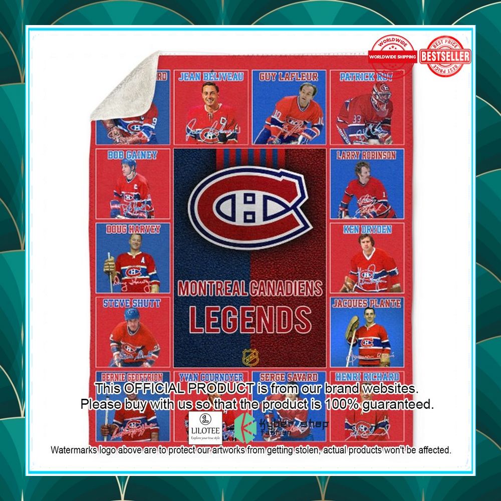 montreal canadiens legends players nfl blanket 1 617