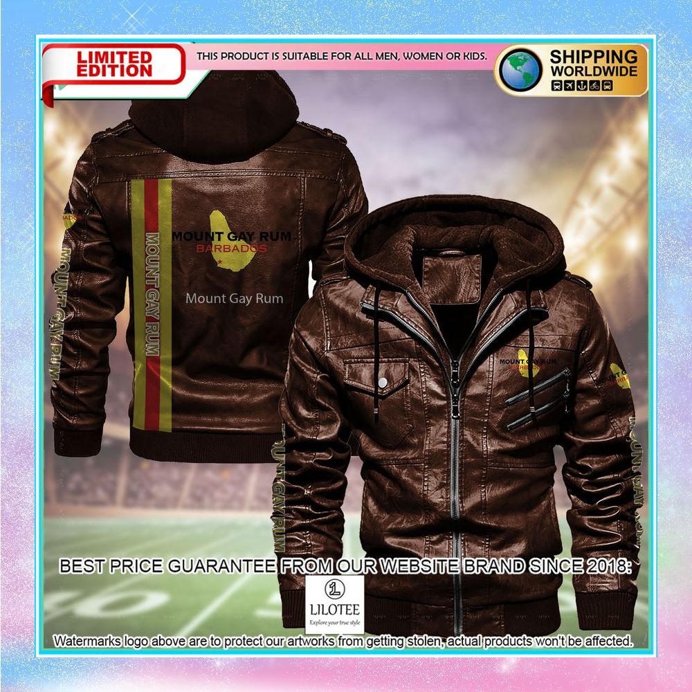 mount gay rum leather jacket fleece jacket 2 940