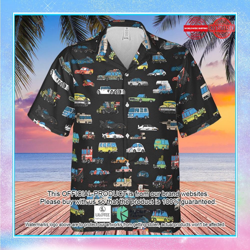 movie cars pattern hawaiian shirt 2 218