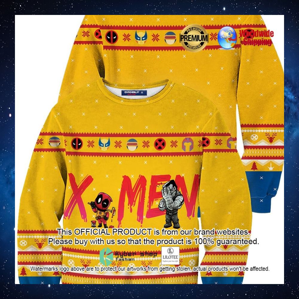 mutants x men deadpool and colossus christmas sweater 1 962