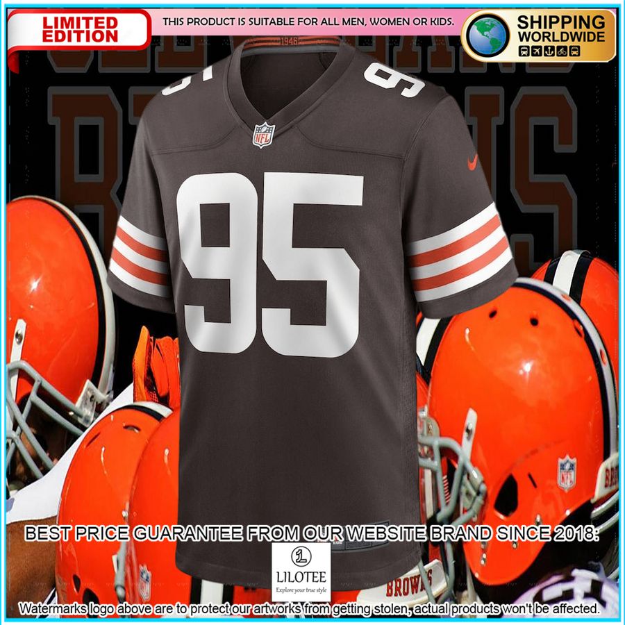 Myles Garrett Cleveland Browns Player Brown Football Jersey 5 myles garrett cleveland browns player brown football jersey 2 257