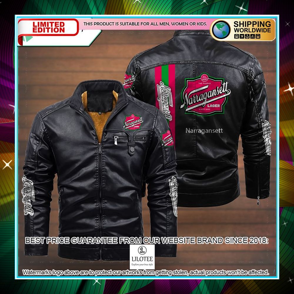 narragansett leather jacket fleece jacket 4 467