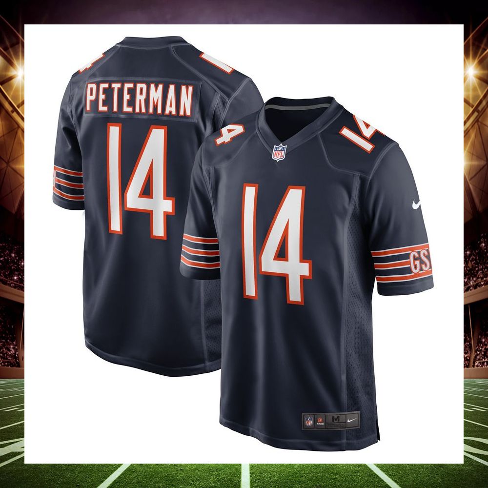 nathan peterman chicago bears navy football jersey 1 699