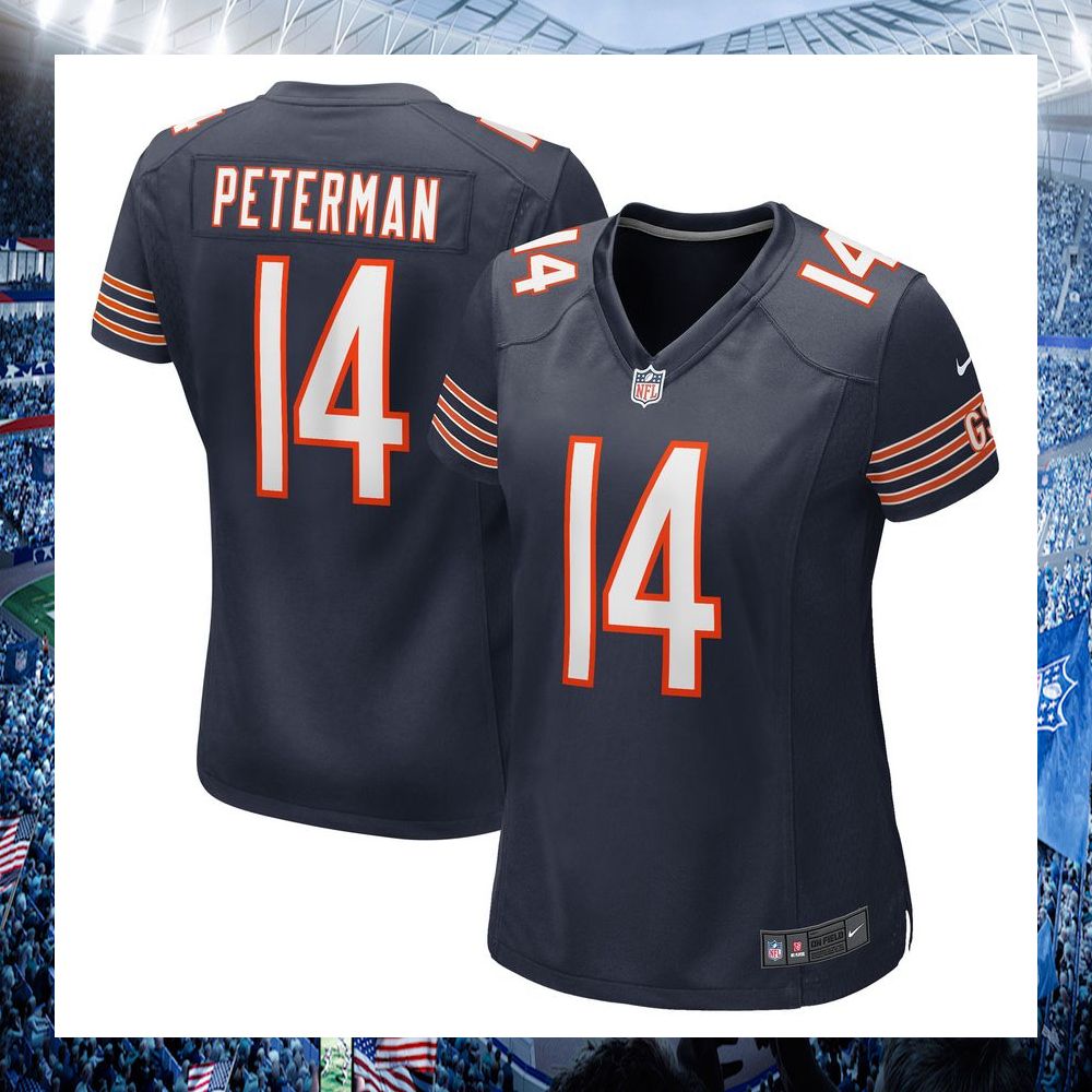 nathan peterman chicago bears nike womens navy football jersey 1 56