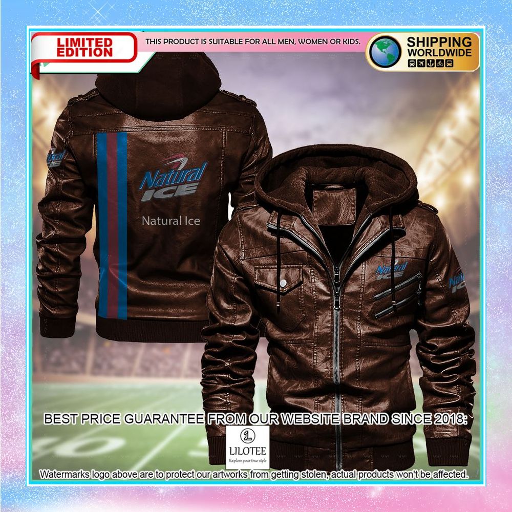 natural ice leather jacket fleece jacket 2 323