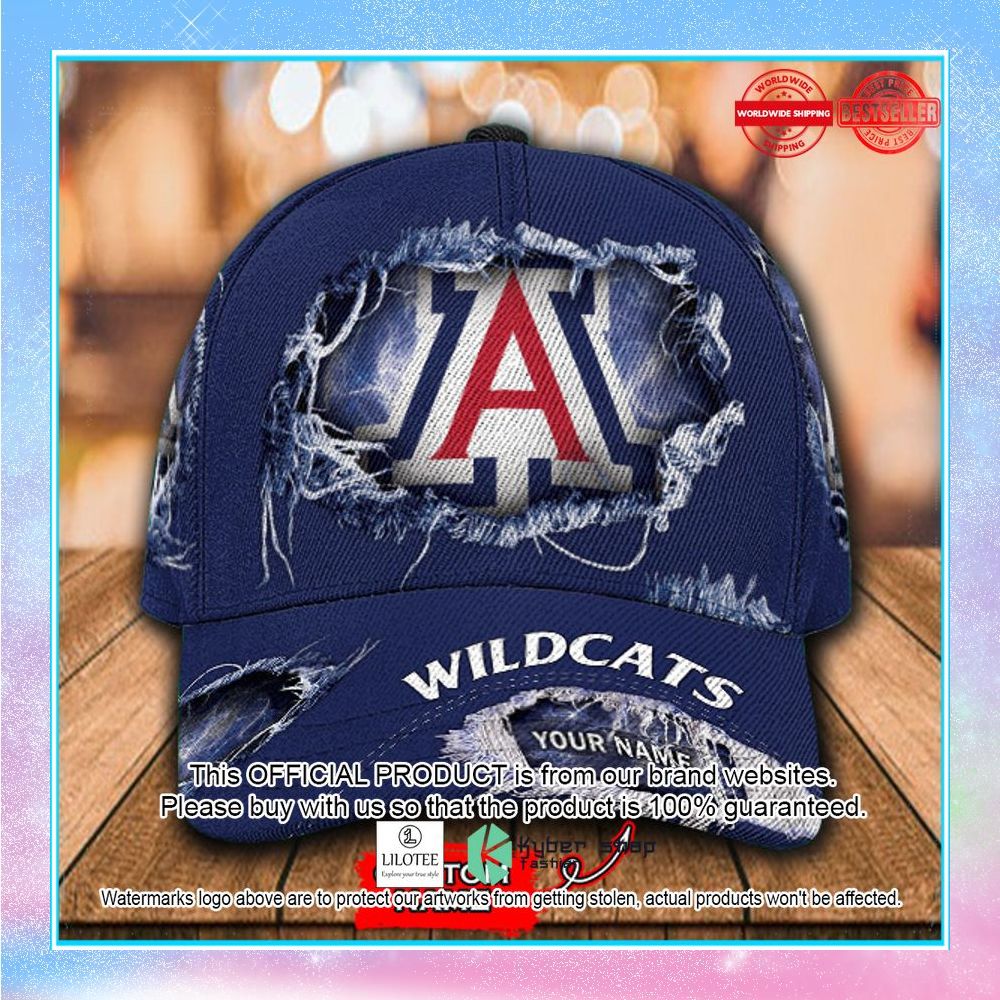ncaa arizona wildcats custom name cap 1 82