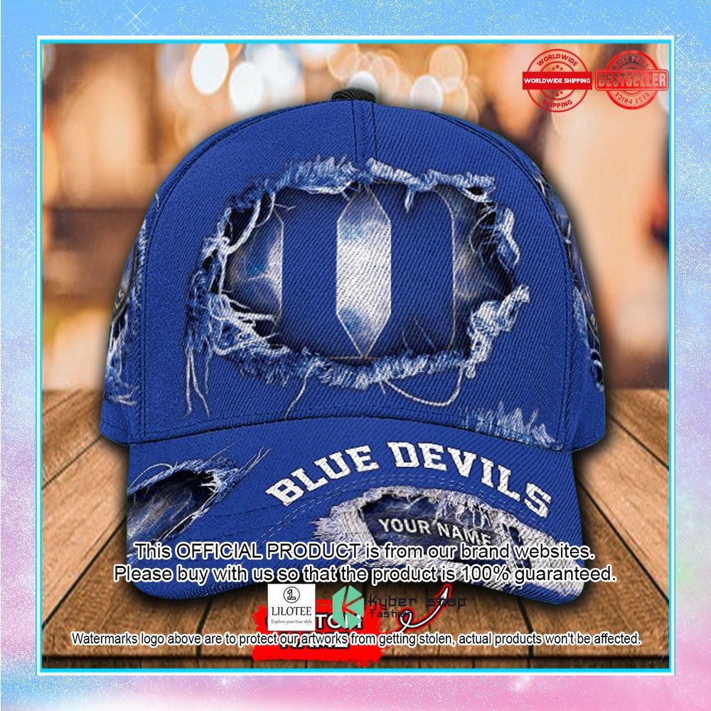 ncaa duke blue devils custom name cap 1 555
