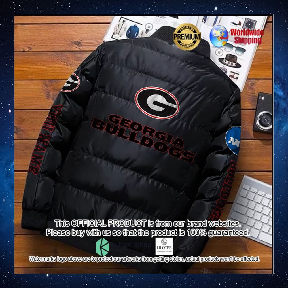 ncaa georgia bulldogs your name puffer jacket 1 973