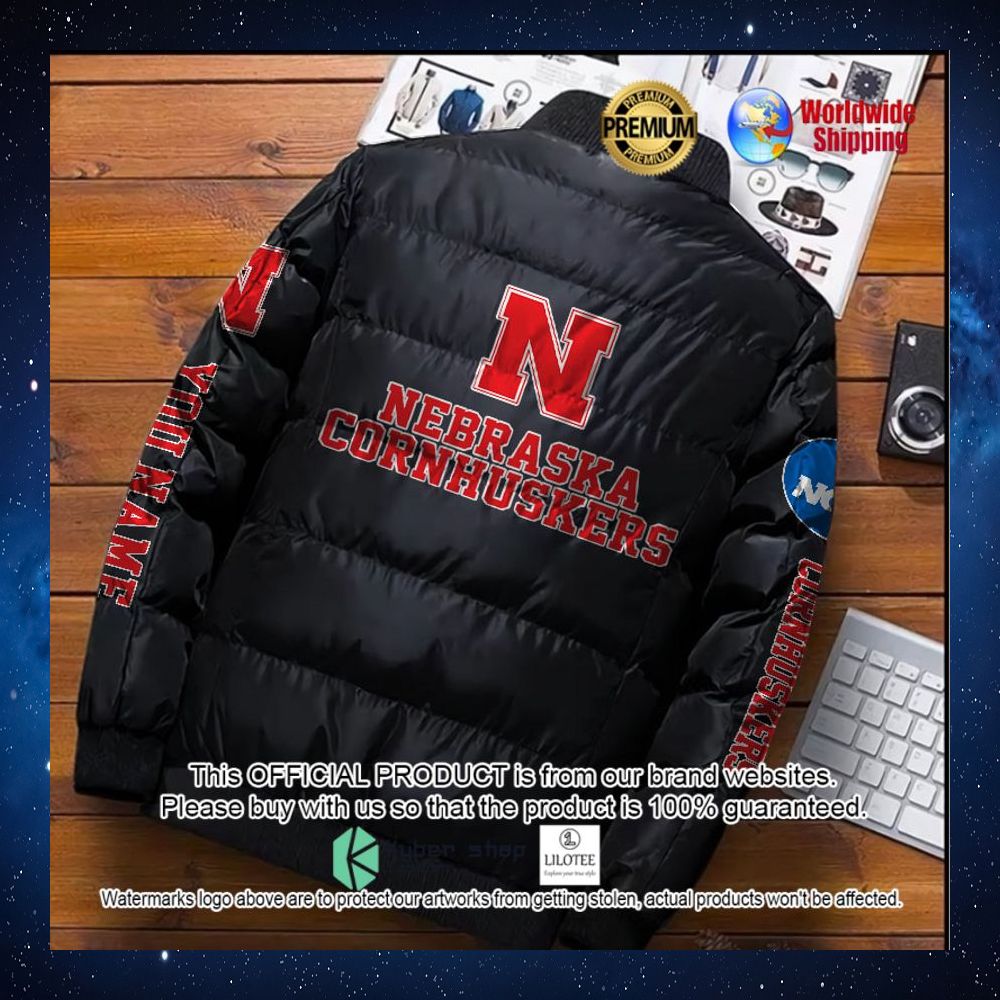 ncaa nebraska cornhuskers your name puffer jacket 1 455