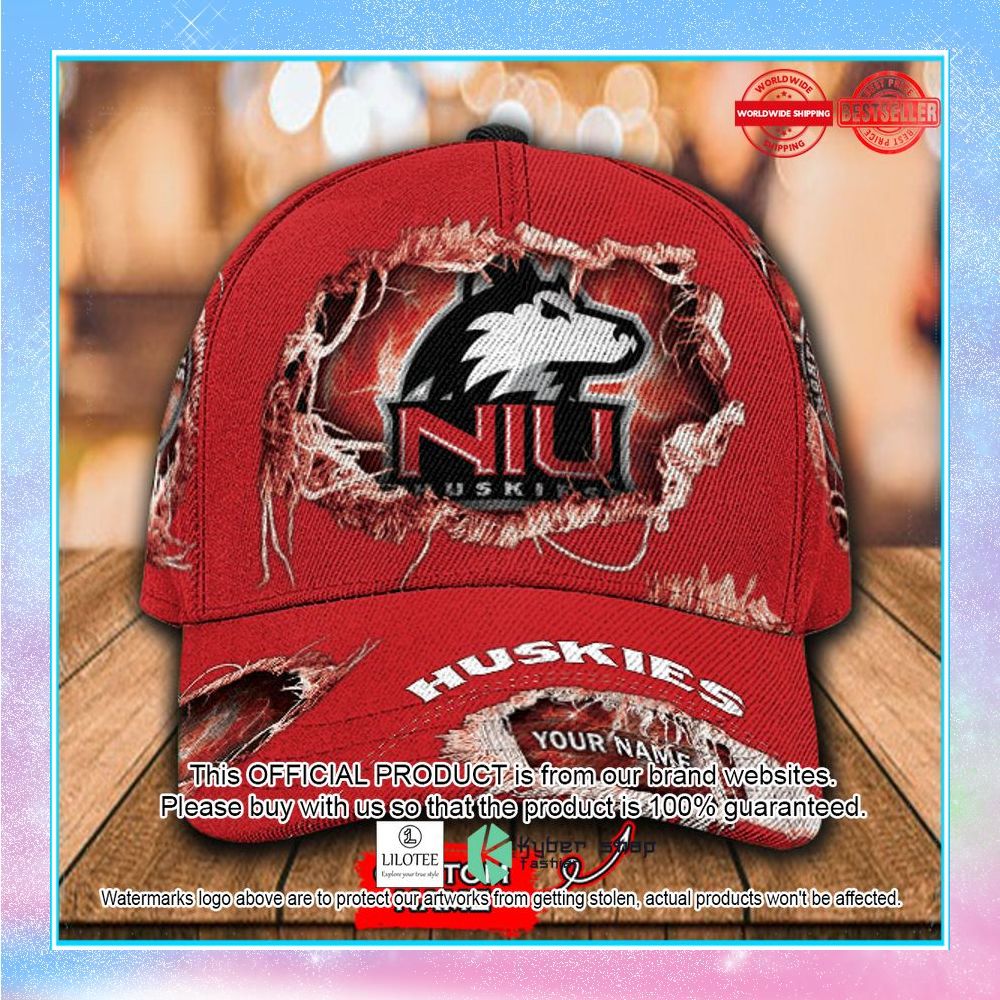 ncaa northern illinois huskies custom name cap 1 862