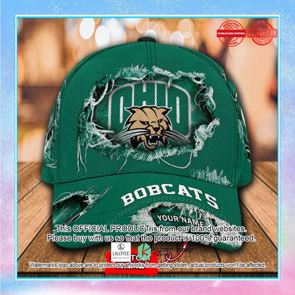 ncaa ohio bobcats custom name cap 1 76