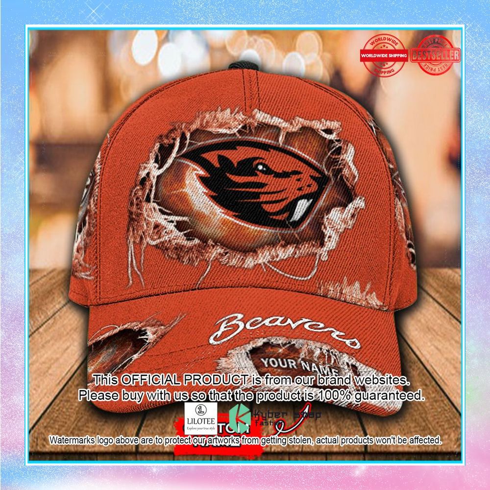 ncaa oregon state beavers custom name cap 1 661