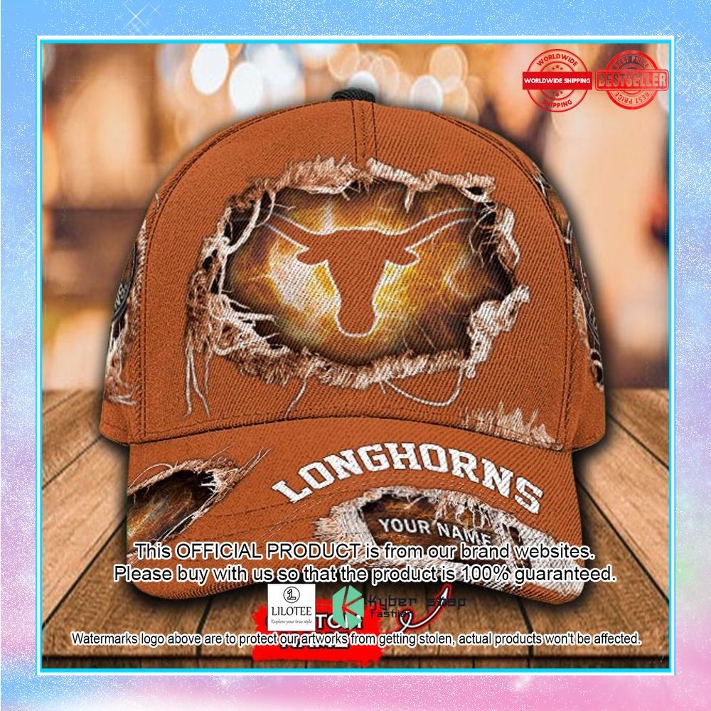 ncaa texas longhorns custom name cap 1 430
