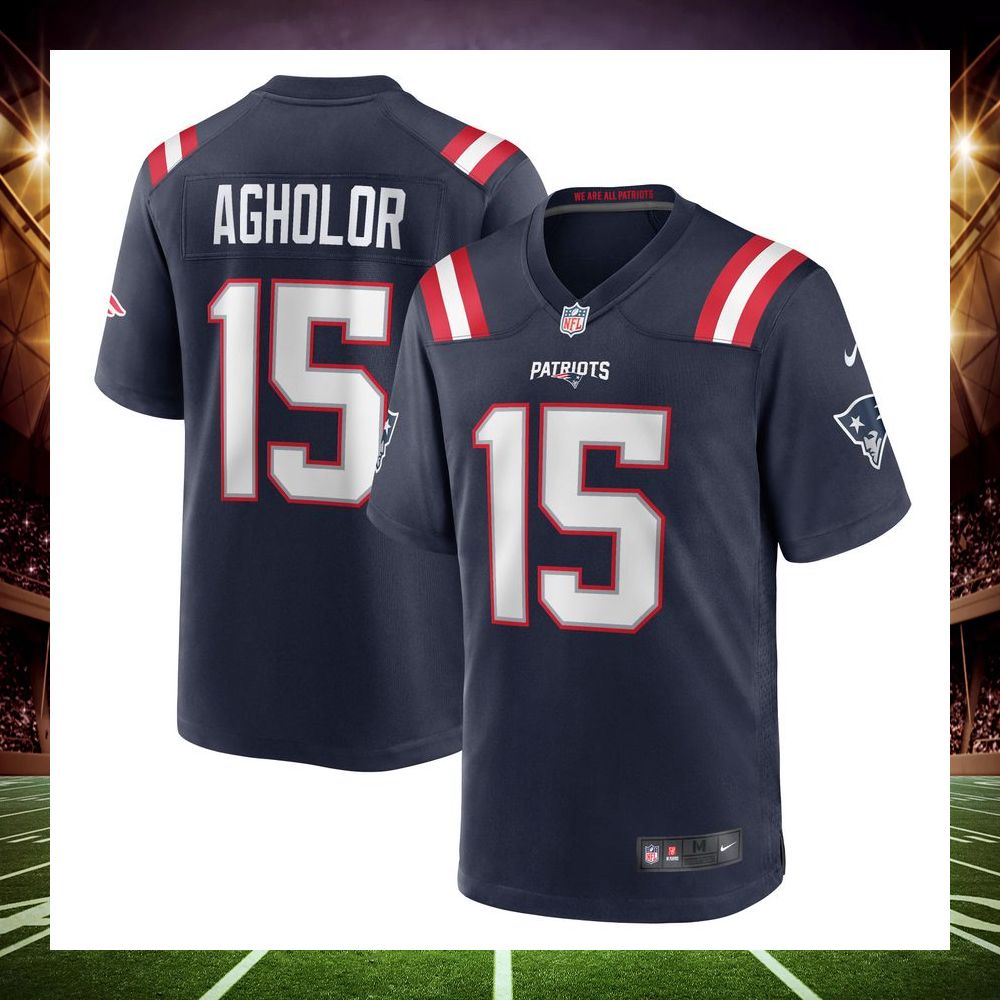 nelson agholor new england patriots navy football jersey 1 887