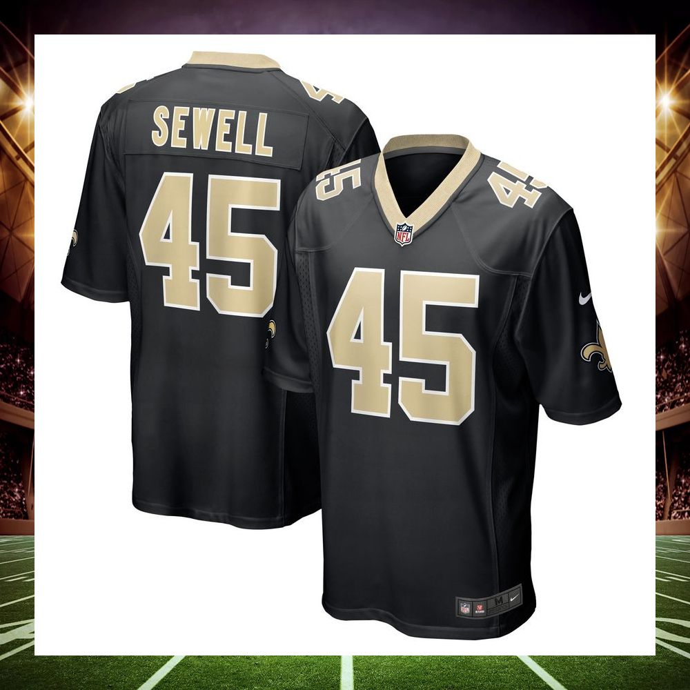 nephi sewell new orleans saints black football jersey 1 253