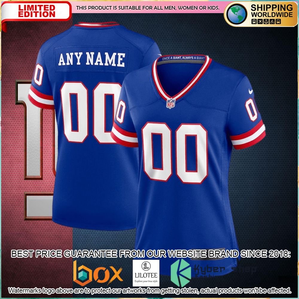 new york giants nike womens classic custom royal football jersey 1 752