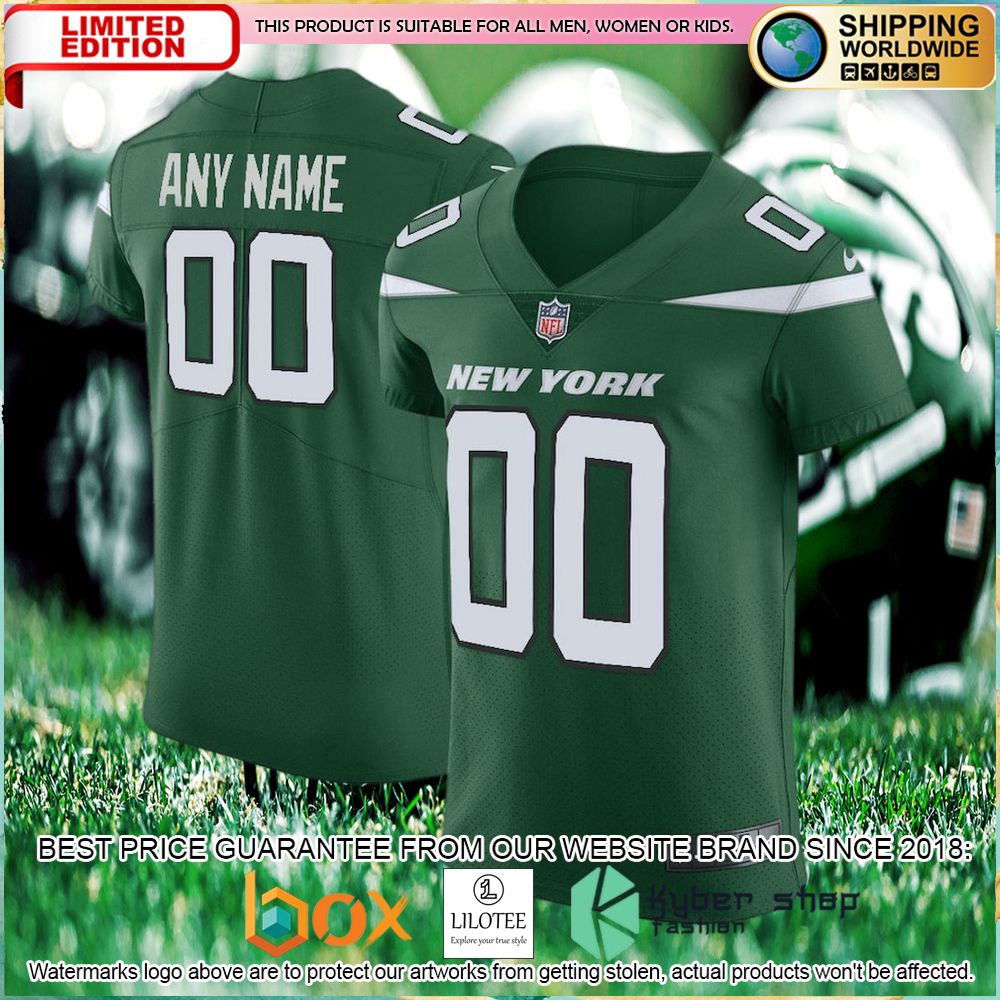 new york jets nike vapor untouchable elite custom gotham green football jersey 1 457