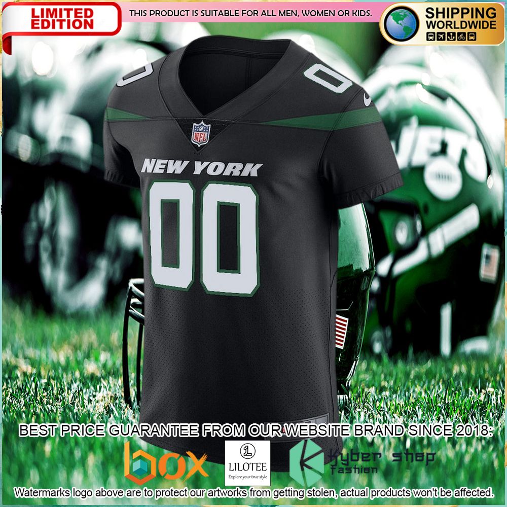 new york jets nike vapor untouchable elite custom stealth black football jersey 2 772