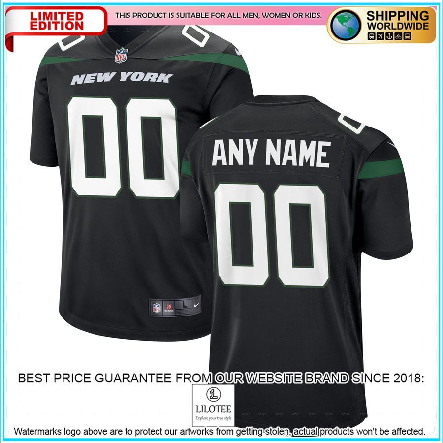 new york jets youth custom black football jersey 1 615