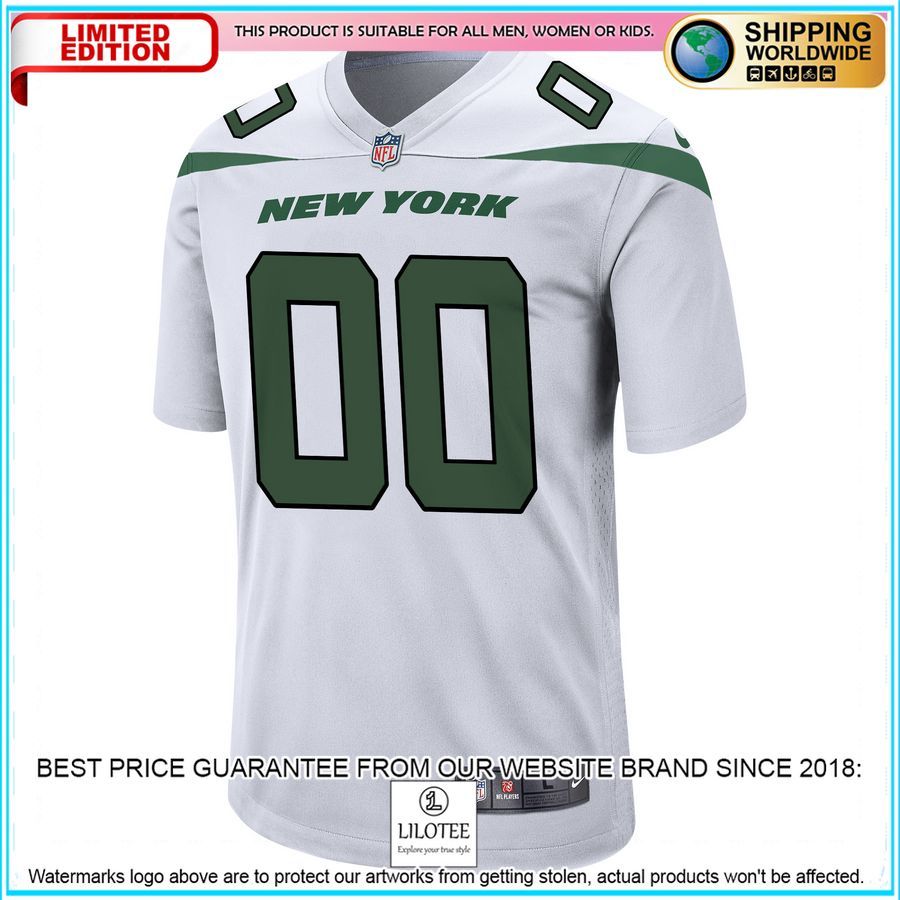 new york jets youth custom white football jersey 2 942