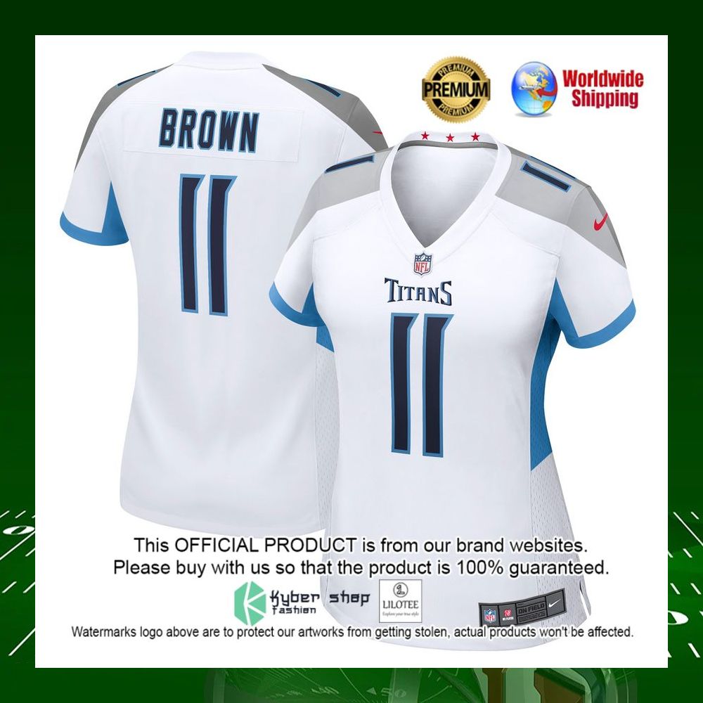 nfl a j brown tennessee titans nike womens white football jersey 1 811