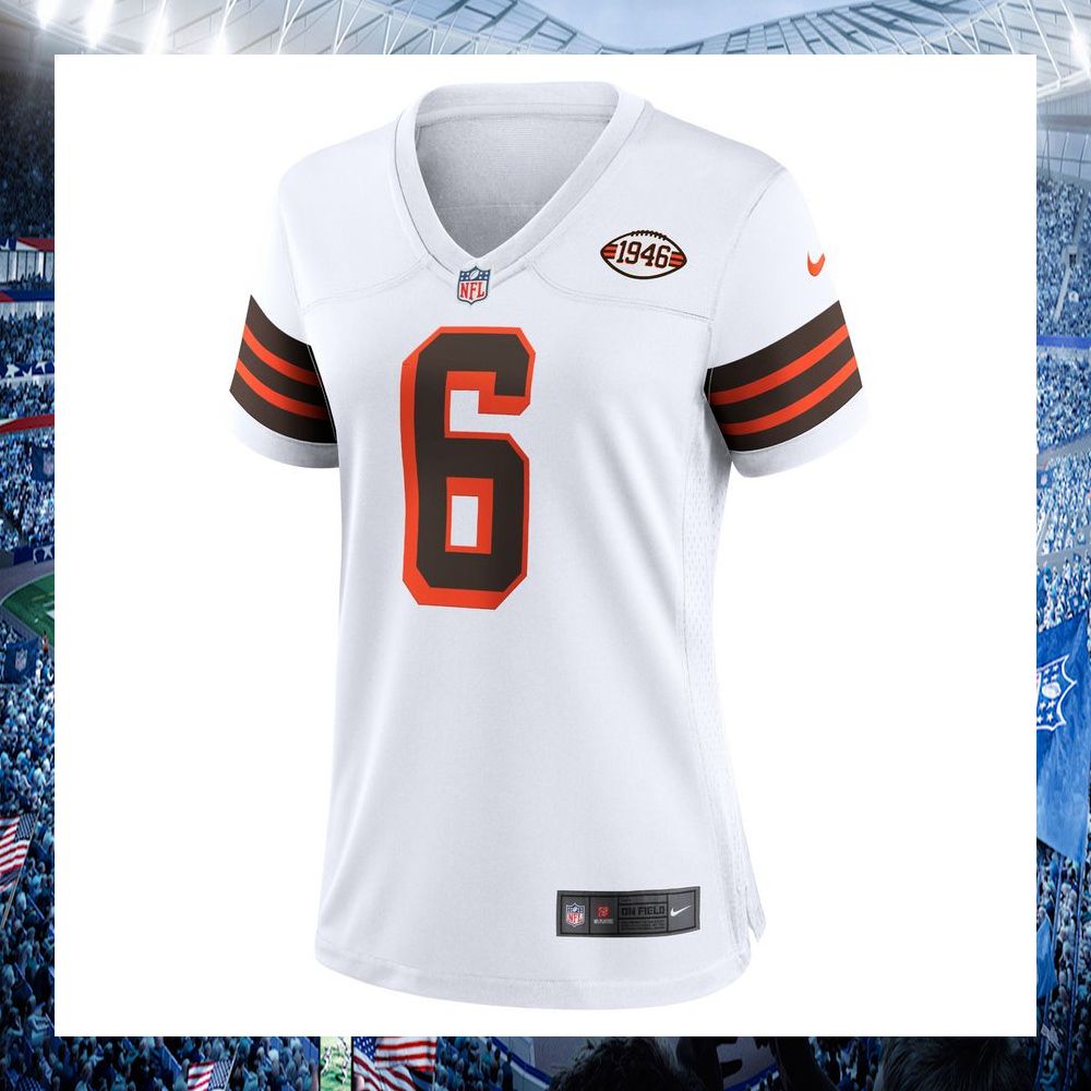 nfl baker mayfield cleveland browns nike womens 1946 collection alternate white football jersey 2 952
