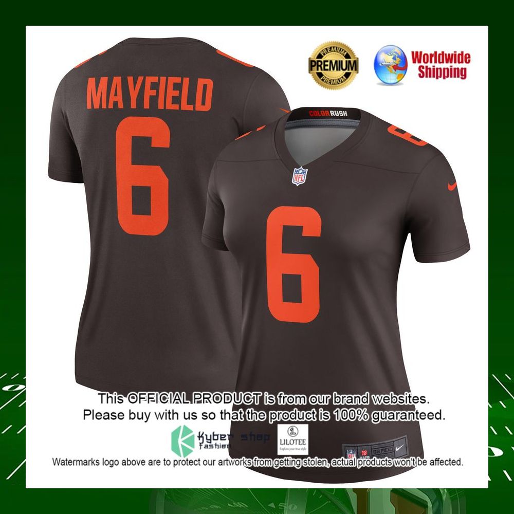 nfl baker mayfield cleveland browns nike womens alternate legend brown football jersey 1 301